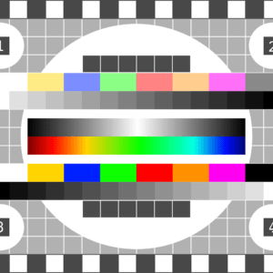 tv a colori, barre colorate dei primi test